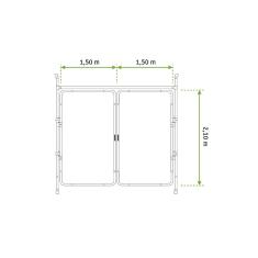 <strong>Serre de Jardin Pieds Droits TULIPE</strong><br/>Largeur 5 m