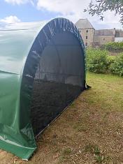 <strong>Abri de Stockage Tunnel FLOREA</strong><br/>3x4 m - 12 m² - Arceaux Ø 25 mm